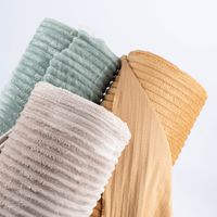 Wellness Fleecestoff Cordoptik breite Rippen uni altgrün 1,5m Breite gruppenbild