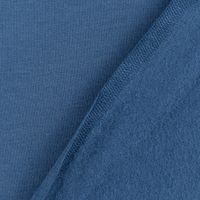 Sweatstoff Soft Sweat Bio einfarbig dünn indigo blau 1,5m Breite