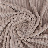 Wellness Fleecestoff Cordoptik breite Rippen uni taupe 1,5m Breite