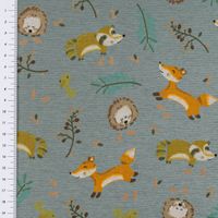 86594-Sweatstoff-Melange-Fuchs-Igel-Waschbaer-altgruen-meliert-braun-1-5m-Breite-DSC-2547.jpg Sweatstoff Melange Fuchs Igel Waschbär altgrün meliert braun 1,5m Breite