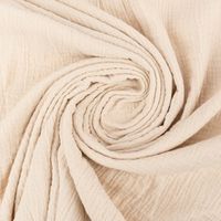 Musselin Stoff Double Gauze einfarbig natur 1,35m Breite
