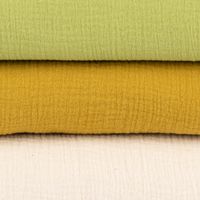 Musselin Stoff Double Gauze einfarbig limette grün 1,35m Breite