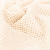 Organic Bio Waffeljerseystoff Waffelstrick Baumwolle einfarbig natur 1,45m Breite