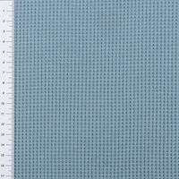 Organic Bio Waffeljerseystoff Waffelstrick Baumwolle einfarbig rauch blau 1,45m Breite