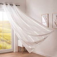 Blickdichter Ösenvorhang Sea Dream aus der Freundin Home Collection mit Längsstreifen in Weiß