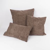 Kissenhülle Breitcord Baby Rib braun div. Größen von SCHÖNER LEBEN.