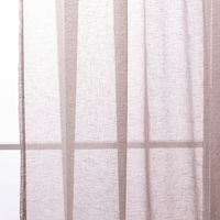 Gardine My Style mit verdeckten Schlaufen transparent uni Leinenstruktur braun 140cmx255cm