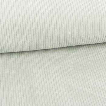Cord Baumwolle Bekleidungsstoff Dekostoff 4,5W grob uni mint grün 1,4m