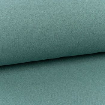 Sweatstoff Lurex kuschelweich uni dunkel mint 1,45m Breite