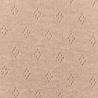 Feinstrick Jersey Baumwolle Pointoille Lochmuster uni braun 1,4m Br.