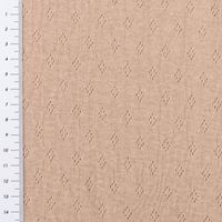 Feinstrick Jersey Baumwolle Pointoille Lochmuster uni braun 1,4m Br.