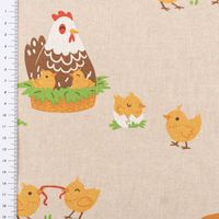 86719-Dekostoff-Halbpanama-Leinenlook-Chicken-Family-Nest-Hahn-Henne-Kueken-natur-gelb-1-40m-Breite-86719-05.jpg