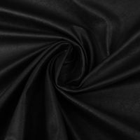Mikrofaser Polsterstoff Möbelstoff Valentina Lederlook schwarz 1,42m