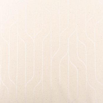 Vorhangstoff Dekostoff Double Face Art Deco Grafikdessin beige 1,35m Breite
