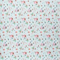 Baumwollstoff Webware Peppa Wutz Schorsch Dino mint bunt 1,4m Breite