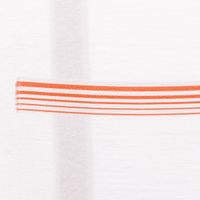 Schiebegardinen Meterware Barcadi mit hochwertigem Scherlidessin in Wollweiß mit Akzenten in Rot, Orange und Grau in 60cm Stoffbreite