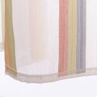 Fröhliche Schlaufen Scheibengardine fürs Kinderzimmer mit Stiften in bunten Farben, Meterware in 46cm Höhe