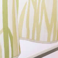 86812-Scheibengardine-Breeze-transparente-Meterware-mit-Schlaufen-Graeser-wollweiss-gruen-46cm-Hoehe-86812-05.jpg Transparente Schlaufen Scheibengardine Breeze mit Gräser-Dessin in frischem Grün in 46cm Höhe