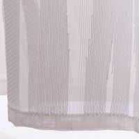 Transparente Schlaufen Scheibengardine Breeze mit Gräser-Dessin in Wollweiß und Beige in 46cm Höhe