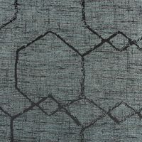 86814-Vorhangstoff-Dekostoff-Jacquard-Novo-Hexagon-petrol-schwarz-154cm-Breite-86814-03.jpg Blickdichter Jacquard Vorhang- und Dekostoff Novo mit eingewebtem Hexagon-Dessin in Schwarz und Petrol mit 154cm Stoffbreite