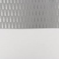 Transparenter Voile Gardinenstoff Tivoli mit modernem Streifen-Dessin in Weiß und Grau mit 152cm Stoffbreite