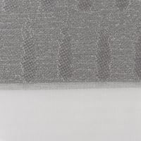 Transparenter Voile Gardinenstoff Tivoli mit modernem Streifen-Dessin in Weiß und Grau mit 152cm Stoffbreite