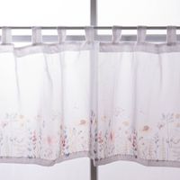 86841-Scheibengardine-mit-Schlaufen-Blumen-Digitalprint-weiss-bunt-45x135cm--HxB--86841-02.jpg Transparente Scheibengardine mit wunderschönem Blumen-Digitaldruck und hübschen Schlaufen in der Größe 45x135cm (HxB)