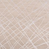 Blickdichter Jacquard Vorhang- und Dekostoff Bosco mit eingewebtem Grafik-Dessin in Beige mit 154cm Stoffbreite
