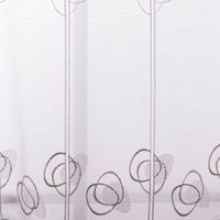Moderne Scheibengardinen Meterware aus transparentem Voile in frischem Weiß mit hochwertigen Stickereien in 60cm Höhe