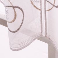 86851-Scheibengardinen-Meterware-naehfrei-Stickerei-Voile-abstrakt-weiss-beige-90cm-Hoehe-86851-05.jpg Moderne Scheibengardinen Meterware aus transparentem Voile in frischem Weiß mit hochwertigen Stickereien in 90cm Höhe