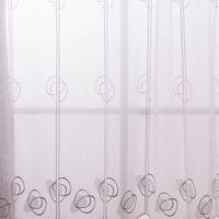 86851-Scheibengardinen-Meterware-naehfrei-Stickerei-Voile-abstrakt-weiss-beige-90cm-Hoehe-86851-07.jpg Moderne Scheibengardinen Meterware aus transparentem Voile in frischem Weiß mit hochwertigen Stickereien in 90cm Höhe