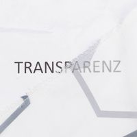 Transparenter Gardinenstoff in feiner Batist-Optik mit Hexagon-Dessin in Weiß und Grau mit 148cm Stoffbreite