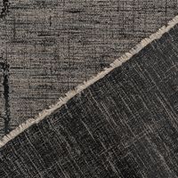 Blickdichter Jacquard Vorhang- und Dekostoff Novo mit eingewebtem Hexagon-Dessin in Schwarz-Grau mit 154cm Stoffbreite