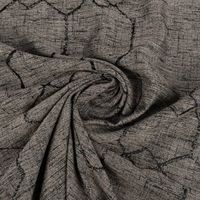 86881-Vorhangstoff-Dekostoff-Jacquard-Novo-Hexagon-schwarz-grau-154cm-Breite-DSC-5164.jpg Blickdichter Jacquard Vorhang- und Dekostoff Novo mit eingewebtem Hexagon-Dessin in Schwarz-Grau mit 154cm Stoffbreite
