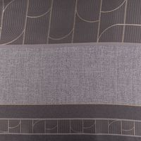 Vorhangstoff Dekostoff Jacquard Streifen Art Decó grau 160cm Breite