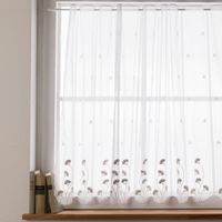 86904-Scheibengardinen-Meterware-naehfrei-Stickerei-Fransen-Blumen-weiss-grau-beige-100cm-Hoehe-87290-02.jpg Scheibengardinen Meterware nähfrei Stickerei Fransen Blumen weiß grau beige 100cm Höhe