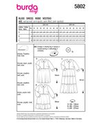 Burda Schnittmuster 5802 Damen Kleid