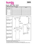 Burda Schnittmuster 5805 Damen Kleid