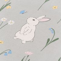 Tischdecke Cute Rabbit Garden Hasen Blumen mintgrün bunt in versch. Größen von SCHÖNER LEBEN. Detail
