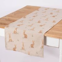 87000-Tischlaeufer-Aquarell-Woodland-Rabbit-Hasen-natur-braun-40x160cm-von-SCHoeNER-LEBEN--DSC-6902.jpg Tischläufer Aquarell Woodland Rabbit Hasen natur braun 40x160cm von SCHÖNER LEBEN.