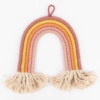 wanddeko Regenbogen in rosa gelb orange natur