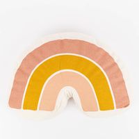 Kinderkissen Regenbogen rosa, gelb weiß von Sass & Belle