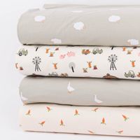 Jersey Baumwolljersey Kinderstoff Schafe alt grün weiß 1,50m Breite