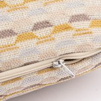 Kissenhülle Mira Hexagon beige gelb in div. Größen von SCHÖNER LEBEN. Detail Reißvercshluss