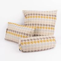 Kissenhülle Mira Hahnentritt beige gelb in versch. Größen von SCHÖNER LEBEN.