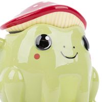ansicht schräg vorne gesicht von frosch als tasse