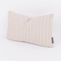 Kissenhülle Basic Stripe Streifen Leinenlook natur weiß von SCHÖNER LEBEN. 30x50