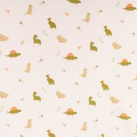 87122-Musselin-Stoff-Double-Gauze-Didi-Dinosaurier-beige-gruen-orange-1-30m-Breite-87122-02.jpg Musselin Stoff Double Gauze Didi Dinosaurier beige grün orange 1,30m Breite