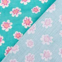 87125-Musselin-Stoff-Double-Gauze-Mafleur-Blueten-gruen-rosa-1-30m-Breite-87125-07.jpg Musselin Stoff Double Gauze Mafleur Blüten grün rosa 1,30m Breite