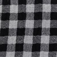 Musselin Stoff Double Gauze Doubleface Vichy Karo schwarz weiß 1,30m Breite